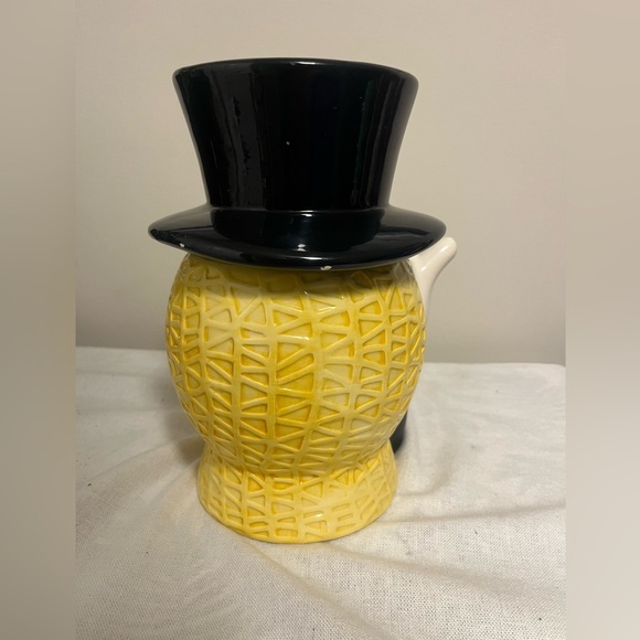VTG CERAMIC MR. PEANUT COOKIE JAR PLANTER W/ ORIGINAL PRODUCT LOGO & DESCRIPTION - Picture 4 of 9